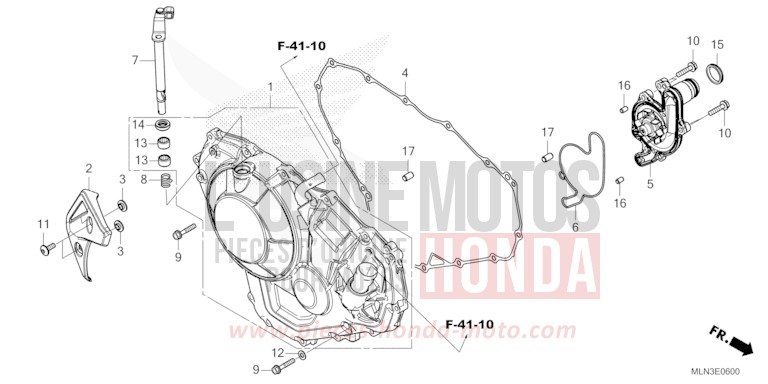 PANNEAU CARTER-MOTEUR D. (1) de Africa Twin Méca MAT BALLISTIC BLACK METALLIC (NHA86) de 2024
